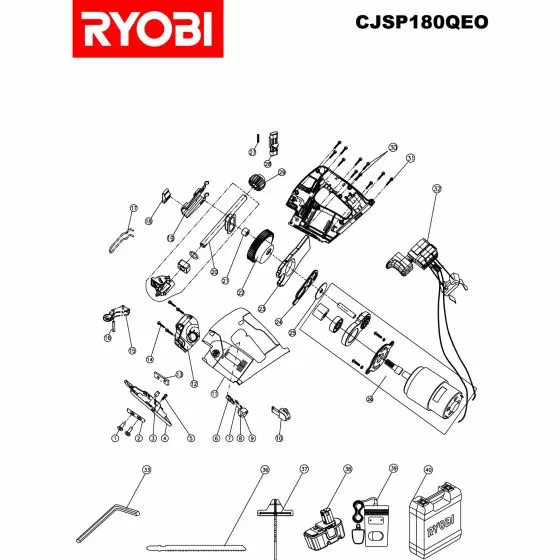 Ryobi CJSP180QEO Spare Parts List Type: 5133000852